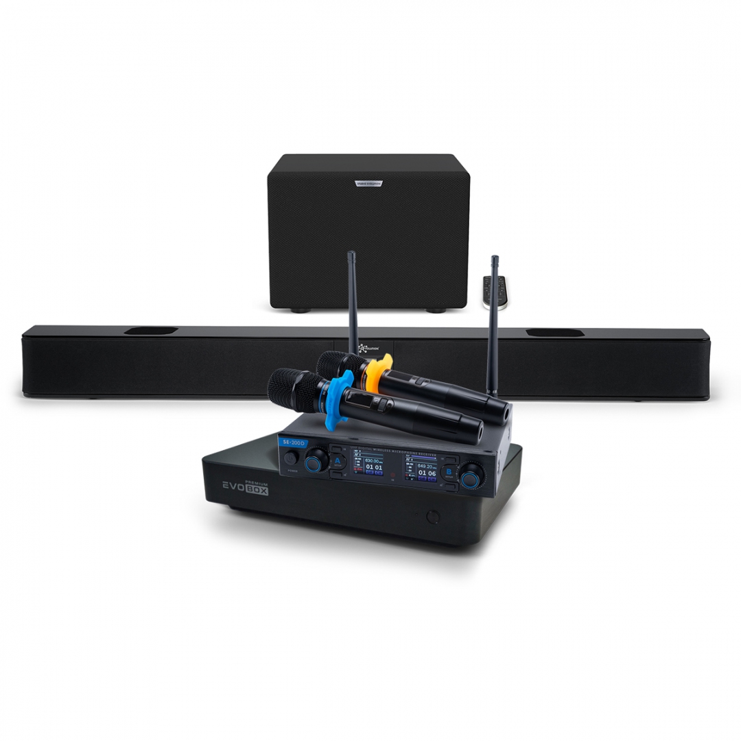 Hi-End караоке-система EVOBOX Premium + EvoSoundBar (саундбар с караоке) в Салавате