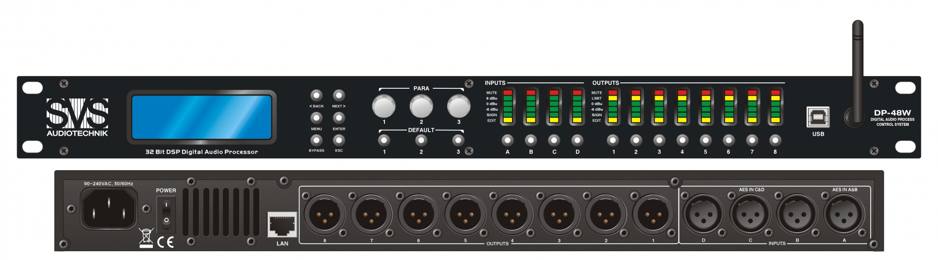 SVS Audiotechnik DP-48W Цифровой процессор: 4 входа 8 выходов в Салавате
