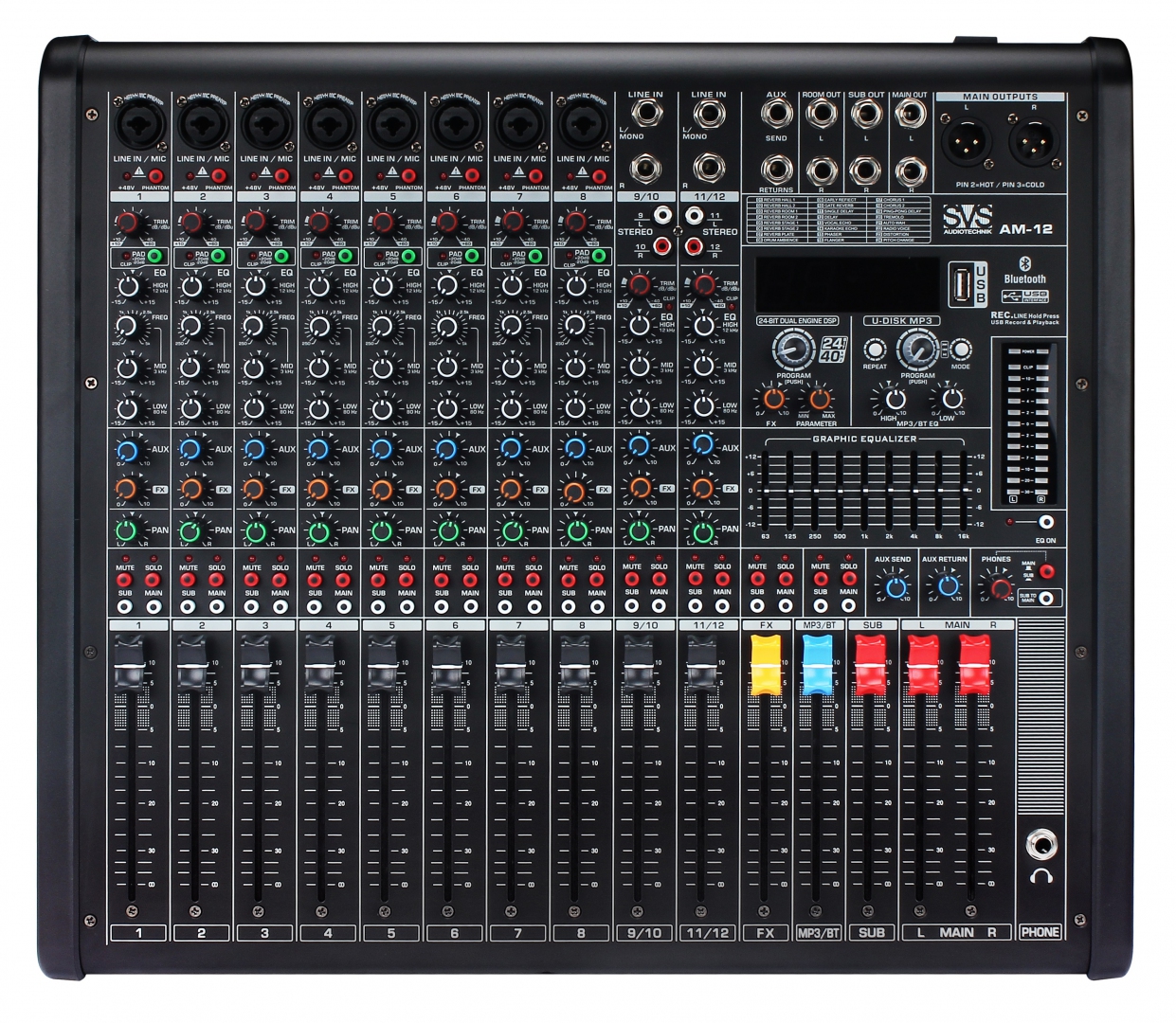 SVS Audiotechnik mixers AM-12 Микшерный пульт аналоговый, 12-канальный в Салавате
